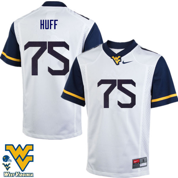 Men #75 Sam Huff West Virginia Mountaineers College Football Jerseys-White